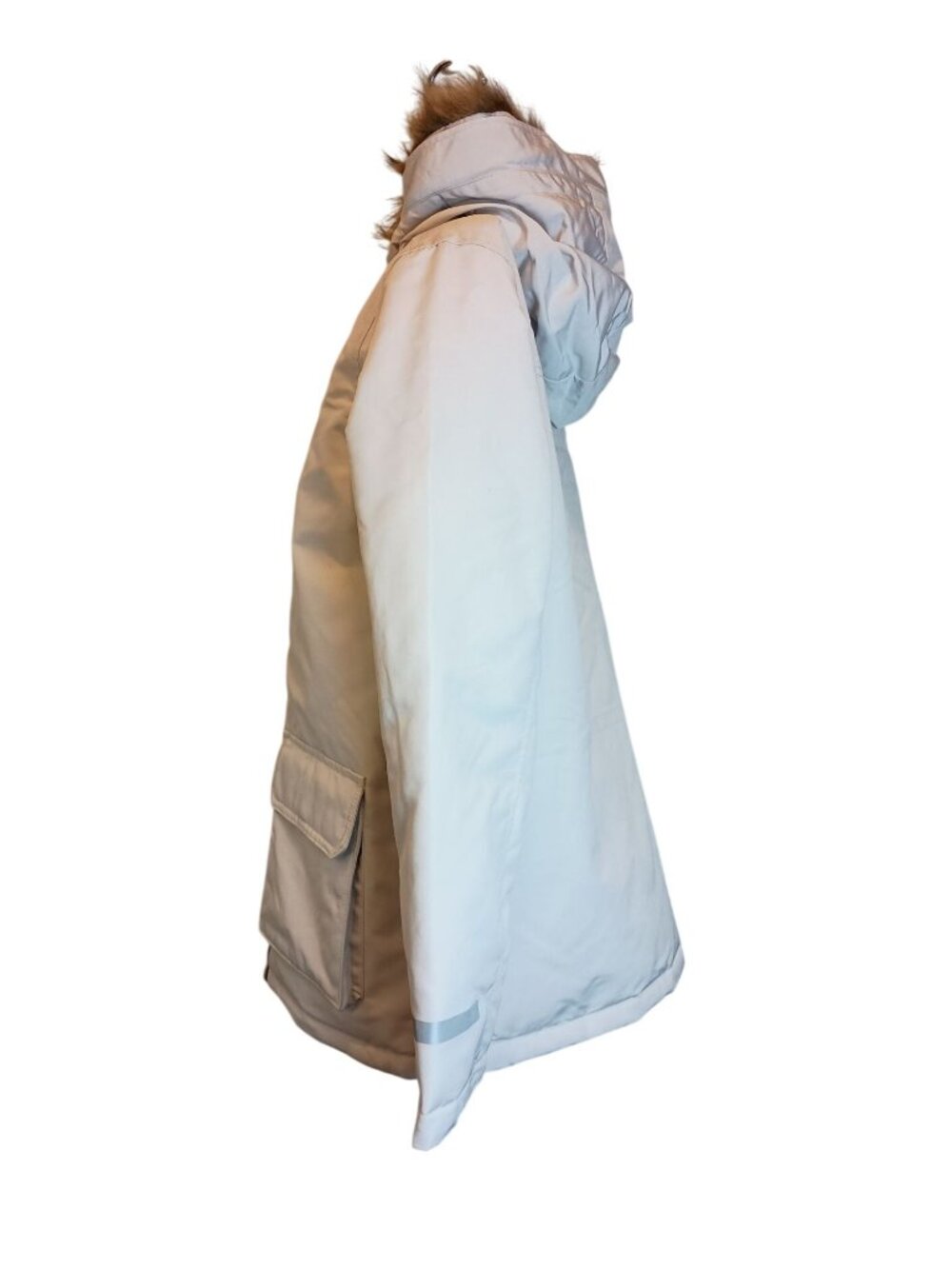 Ozark Trail Girl's Parka Jacket Size XXL(18) White/Cream NEW Hood Wind/Water Res - Picture 3 of 8